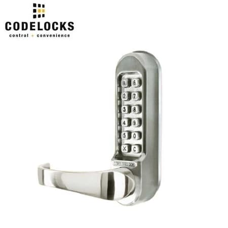 Codelocks Heavy Duty Mechanical Locks, Back to Back, with Mortise Latch, Full Size Lever Handles and Code Free CDL-CL510-BB-SS